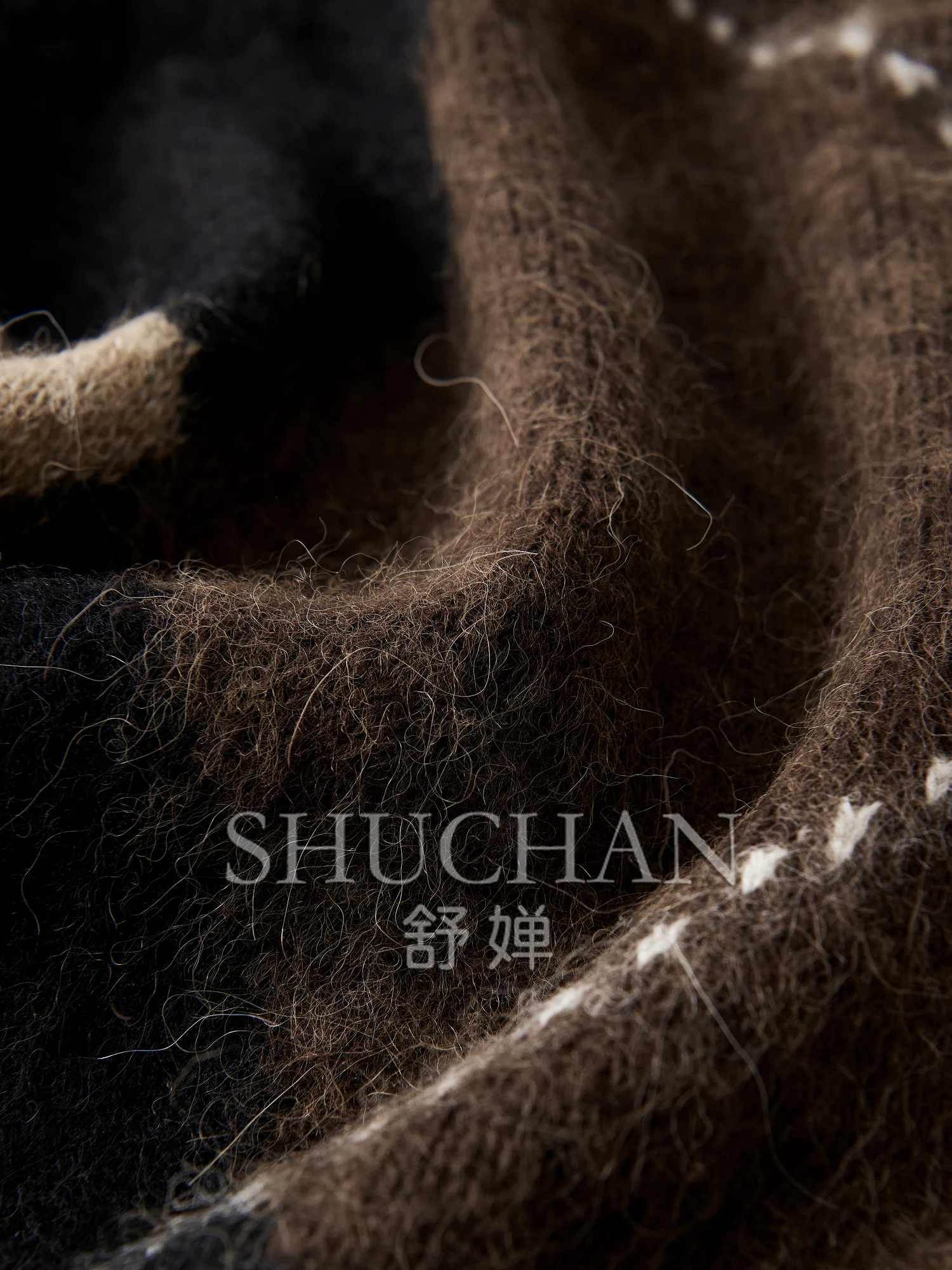 Винтажный современный шерстяной свободный вязаный свитер из альпаки с круглым