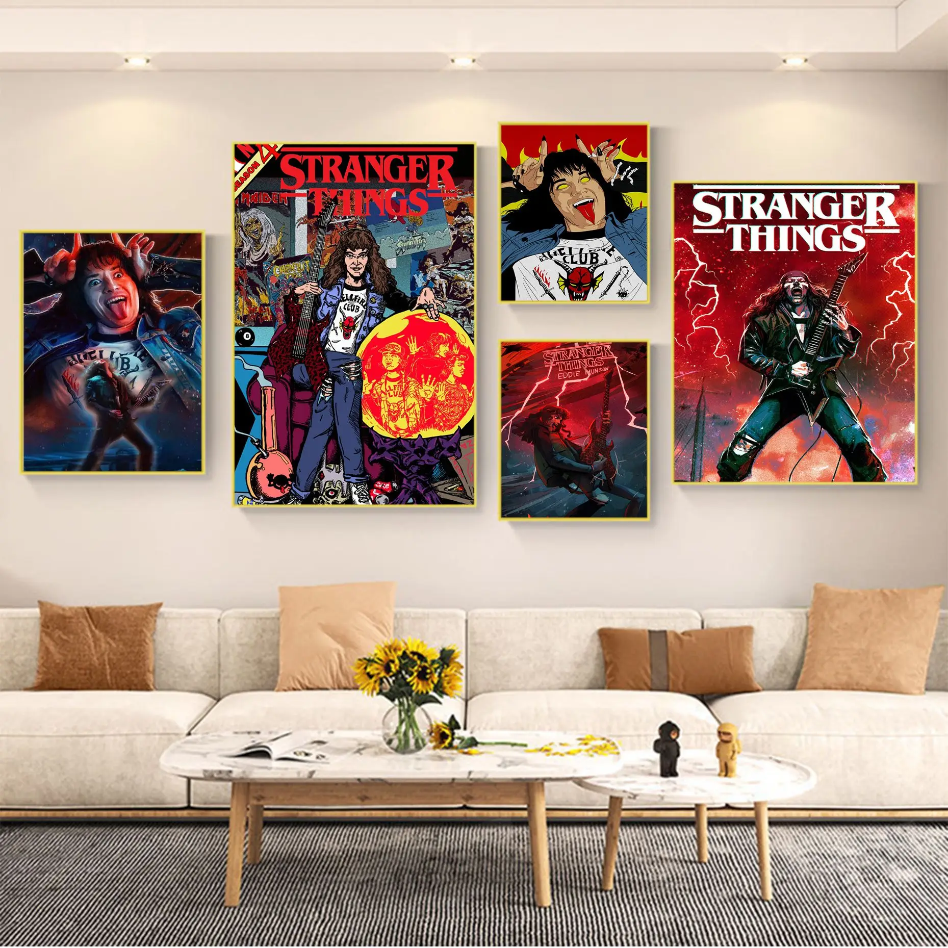 

S-Stranger Things Eddie munson Classic Anime Poster HD Quality Wall Art Retro Posters for Home Decor Art Wall Stickers