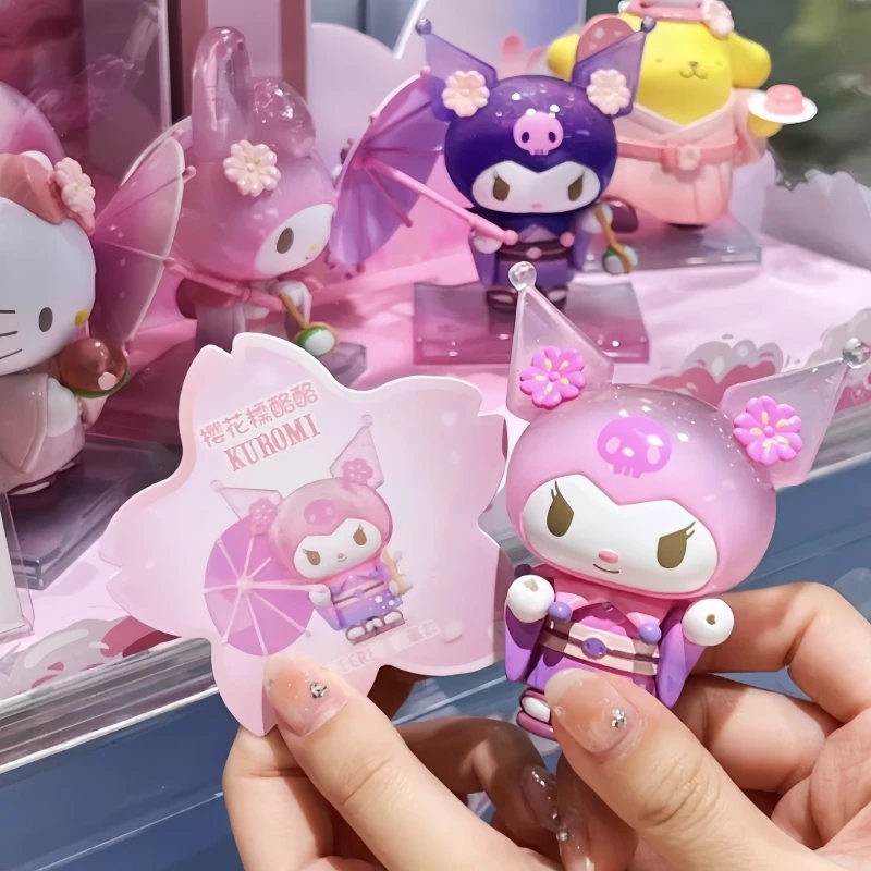 Оригинальная фигурка Sanrio глухая коробка из аниме Kuromi My Melody Cinnamoroll фигурки серии
