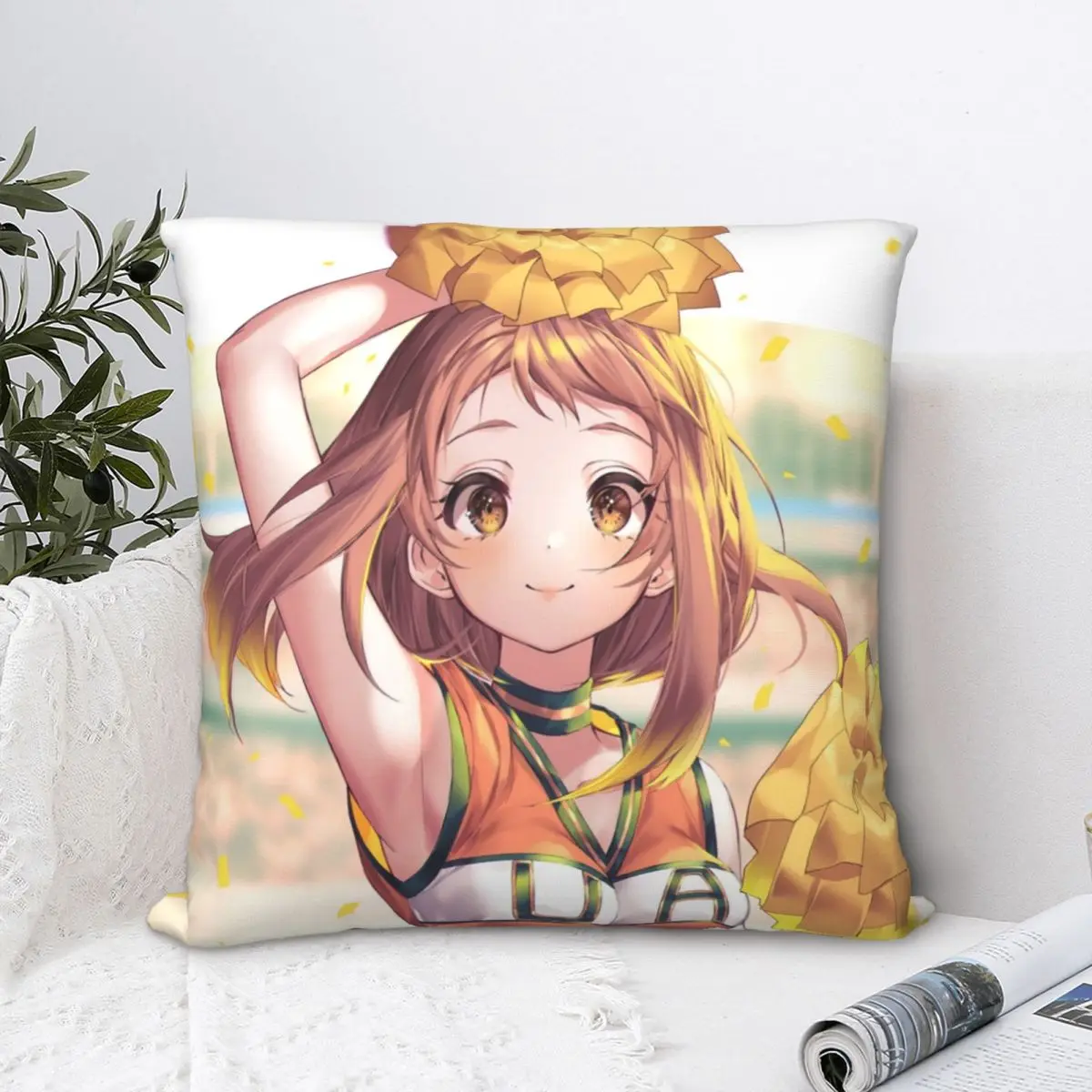 

Kawaii Home Pillowcase Polyester Printed Zip Decor Pillow Case for Home Cushion