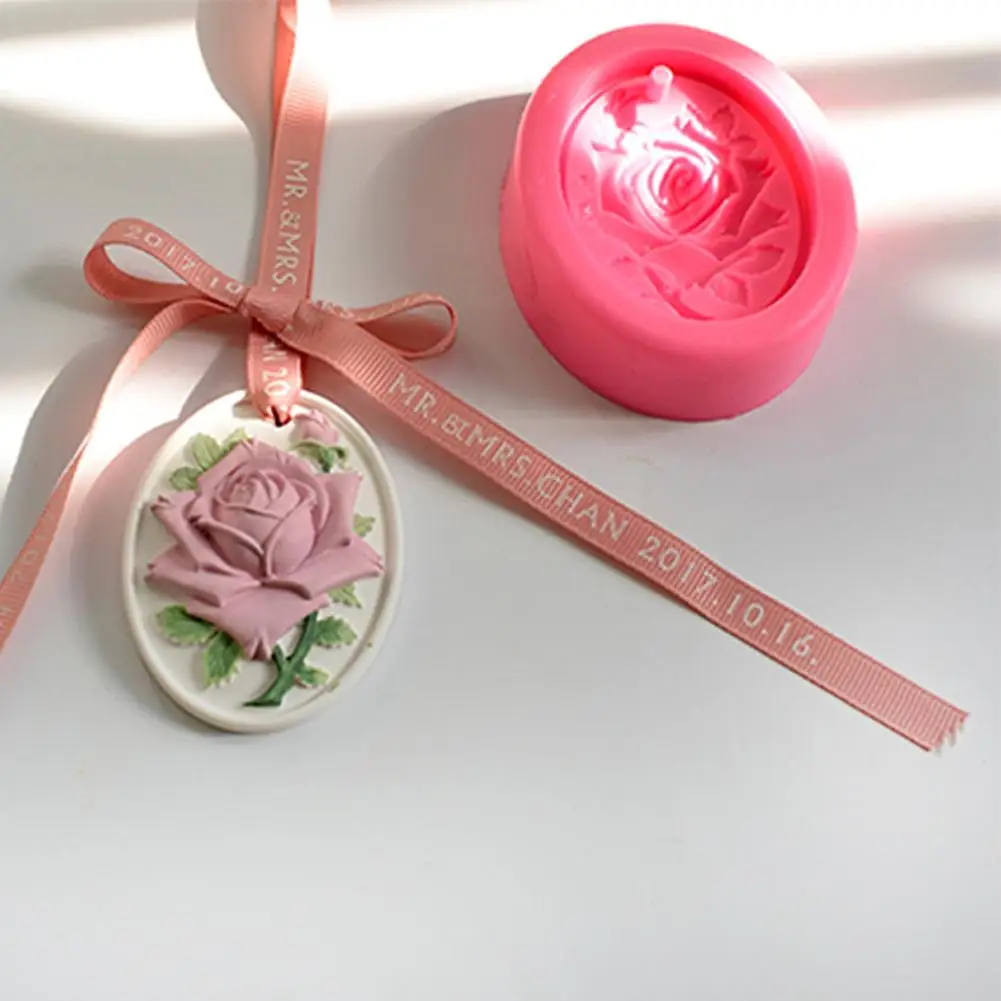 

NEW Silicone Rose Molds Easy Release Multipurpose Diy Car Pendant For Making Soap Candles Chocolate Candy