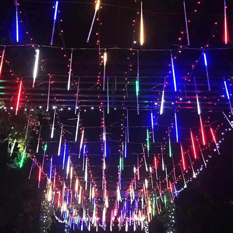 

60cm 1 Tubes Meteor Shower LED String Lights Fairy Lights Waterproof Icicle Christmas Lights Garden Street Home Decor Gift