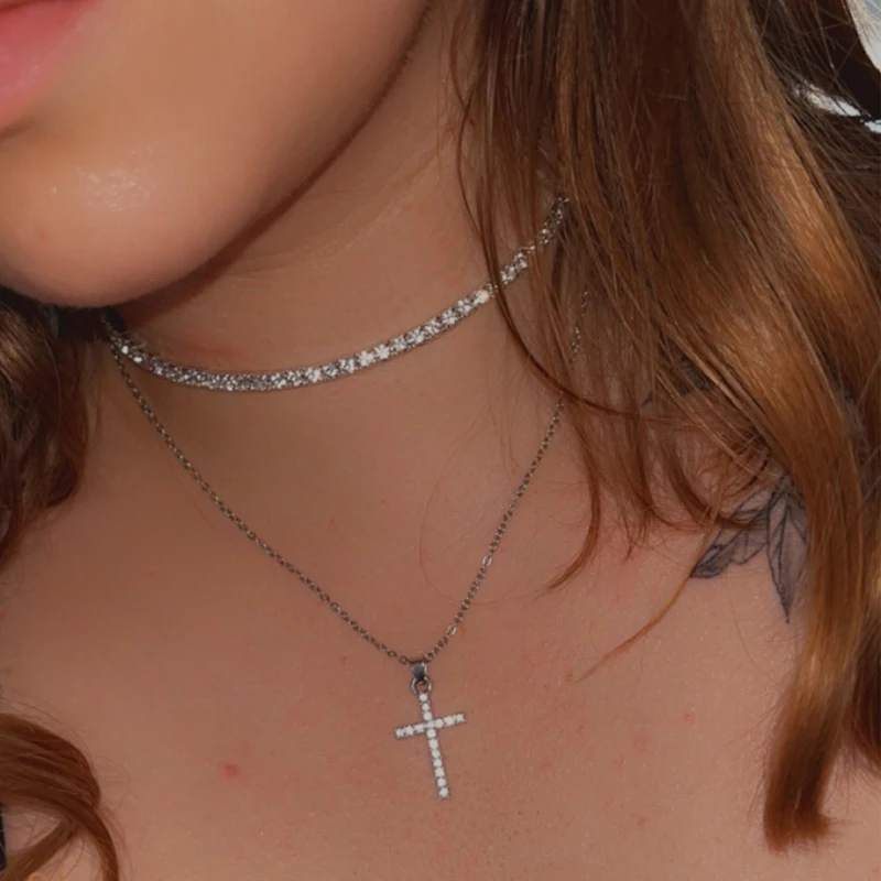 Женское Ожерелье с кристаллами в виде бриллианта 1 ряда женское свадебное