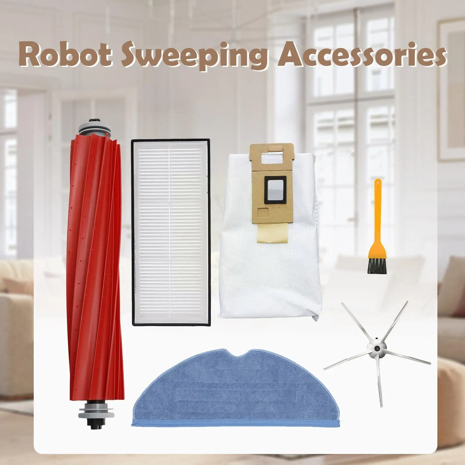 

Main Side Brushes Filters And Cleaning Pads For Mopa For Xiaomi Q7 Q7 + Q7 Max + S7 Ultra Rootic Cleaner Main Side Brush Fi E4Q3