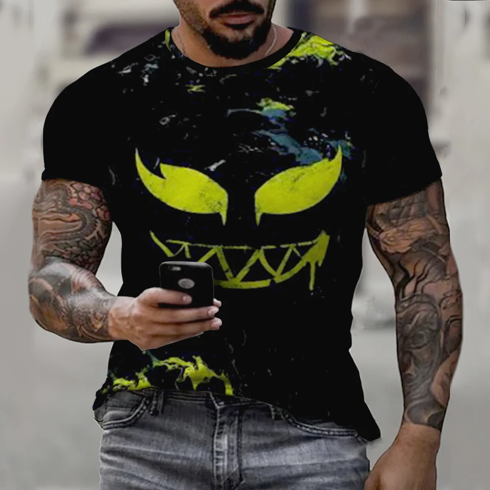 Футболка мужская с геометрическим рисунком модный топ 3D-принтом акулы