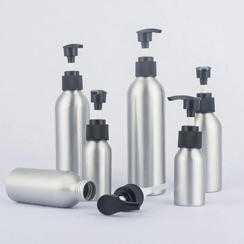 

40ml 50ml 100ml 120ml 150ml 200ml 250ml Empty Lotion Pump Aluminum Bottle Shower Gel shampoo Liquid soap Cosmetics container