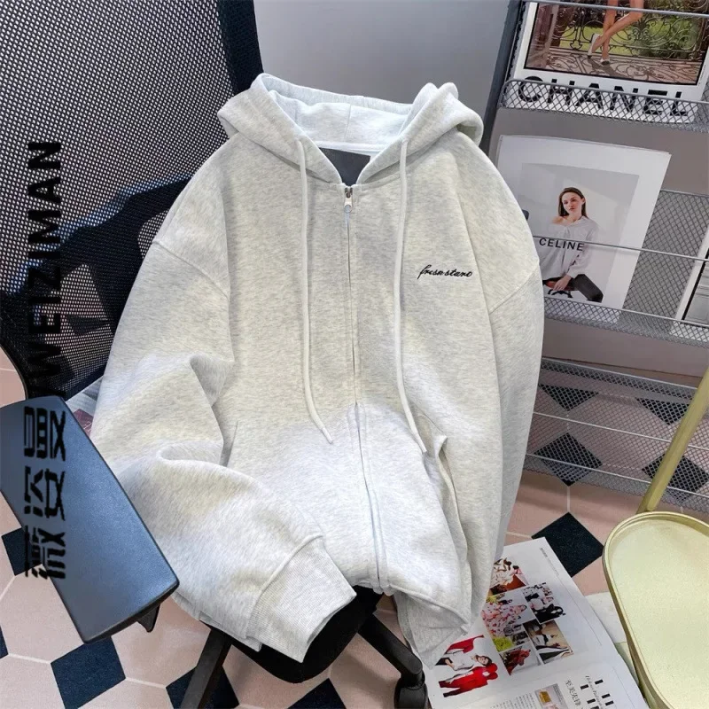 Винтажный повседневный кардиган с капюшоном женская осенне-зимняя новая