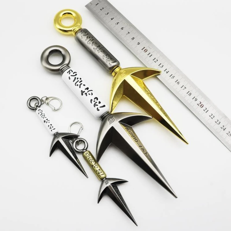Наруто Какаши Намиказе Минато кунай Аниме Подвеска на цепочке из металла с рукопашным оружием модель самурайского меча Игрушки Подарок мальчику Девочке.