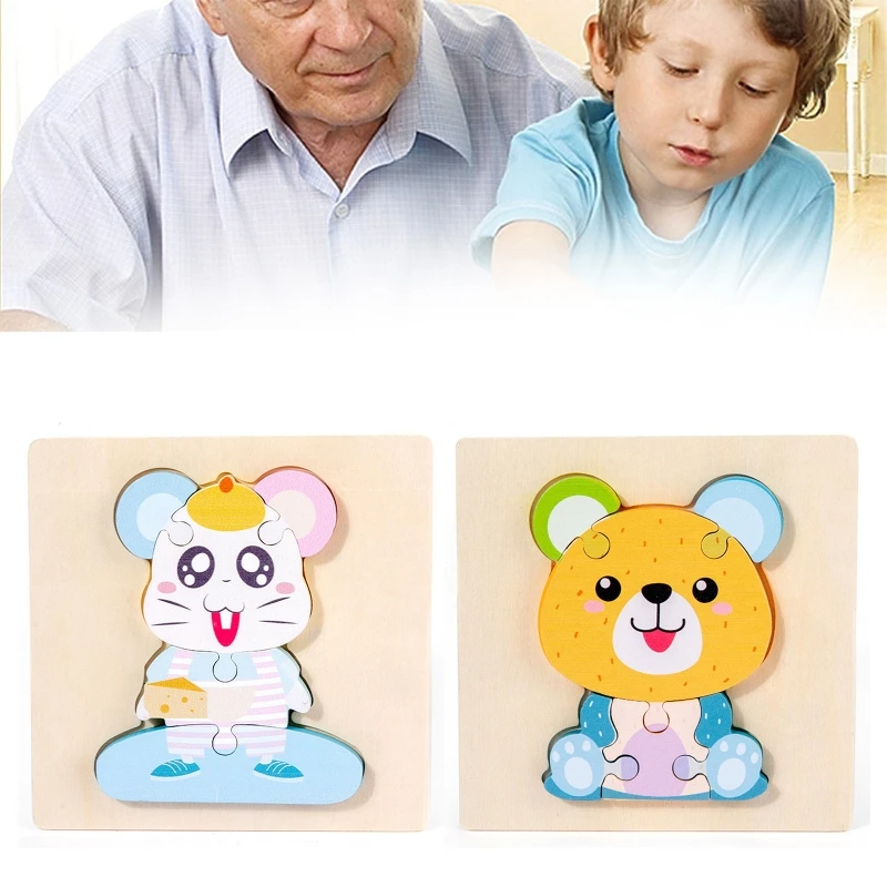 

Wooden Tangram 3D Animal Puzzle Educational Toy for Children’s Color Cognition QX2D