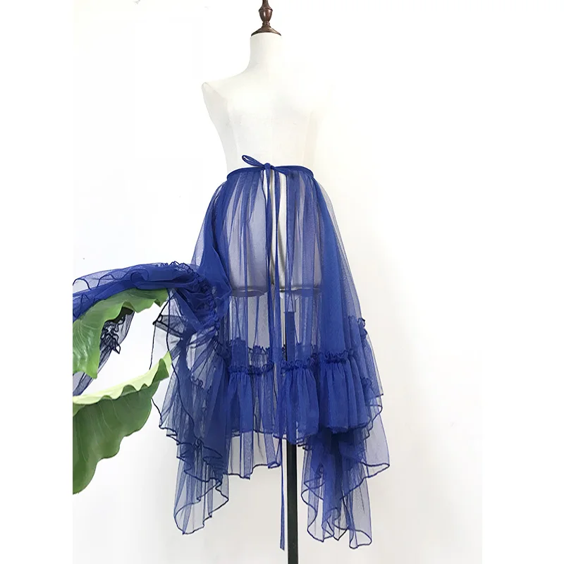 Сетчатая прозрачная юбка для женщин