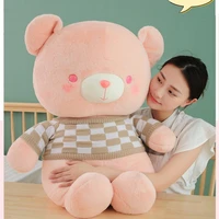 35 100cmnew kawaii dressing bear plush doll toy cute soft cartoon stuffed animal hug bear girlfriend kid birthday gifts pillow