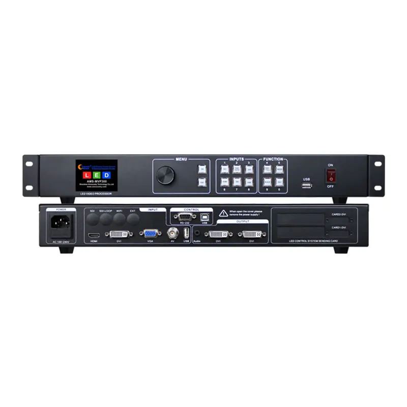 

Светодиодный video mvp300 может быть построен с 2 отправляющими картами, поддерживающими воспроизведение U-диска и синхронную передачу аудио и видео