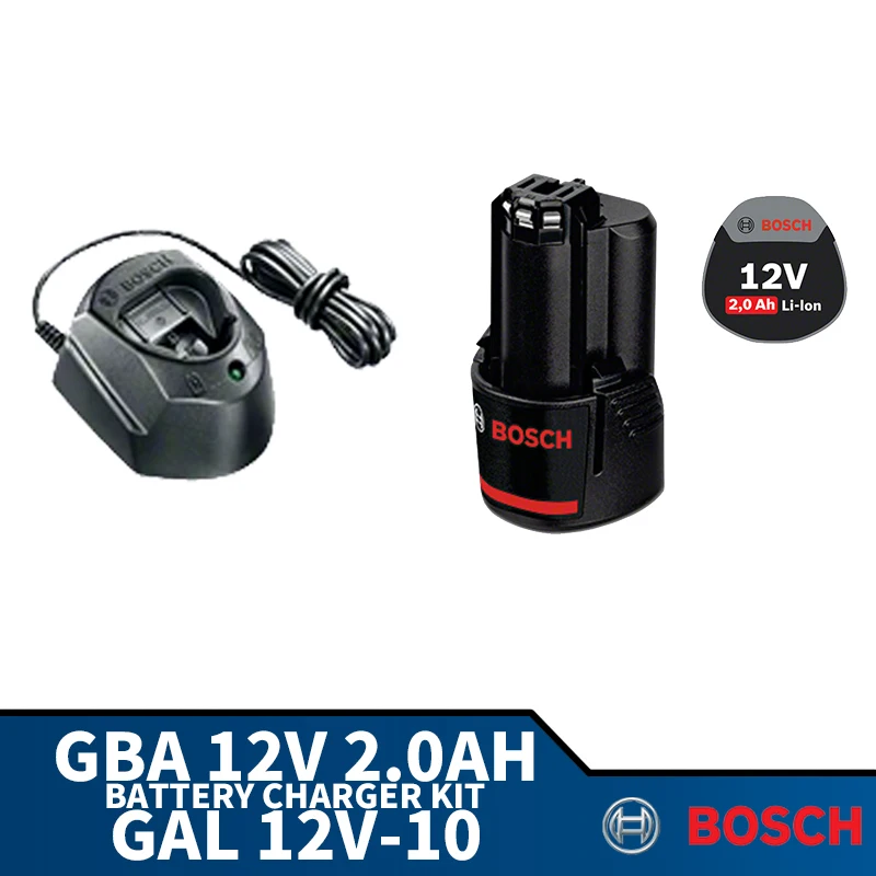 

BOSCH GBA 12V 2.0AH GAL 12V-10 Battery Charger Set