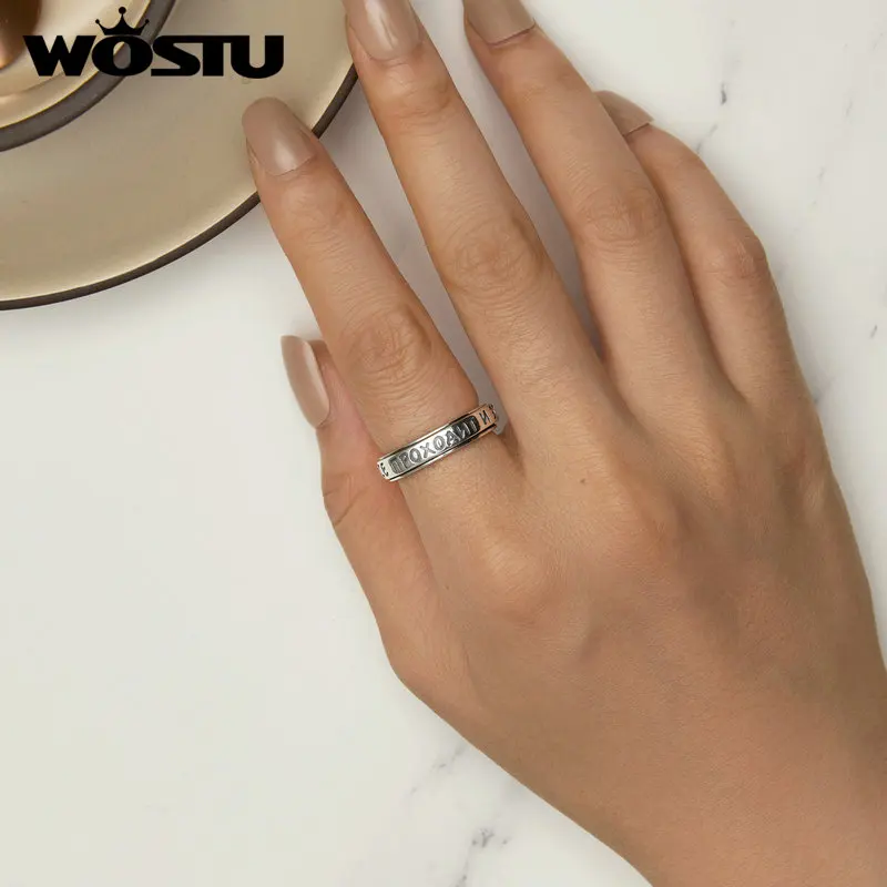 WOSTU оригинальное вращающееся декомпрессионное кольцо из стерлингового серебра