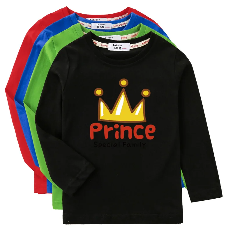 2023 Prince & Princess Party T-shirt Boys Long Sleeve Shirt Girls Spring Cotton Top Kids Aimi Lakana Fashion Clothes 3T-14T