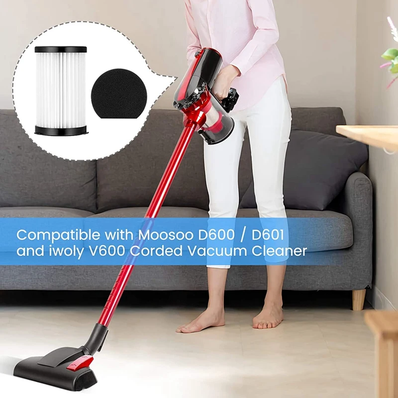 Для Moosoo D600 / D601 Iwoly V600 Conga Thunderbrush 520 550 560 Запасные части для фильтра Hepa Ariete Handy Force 2761