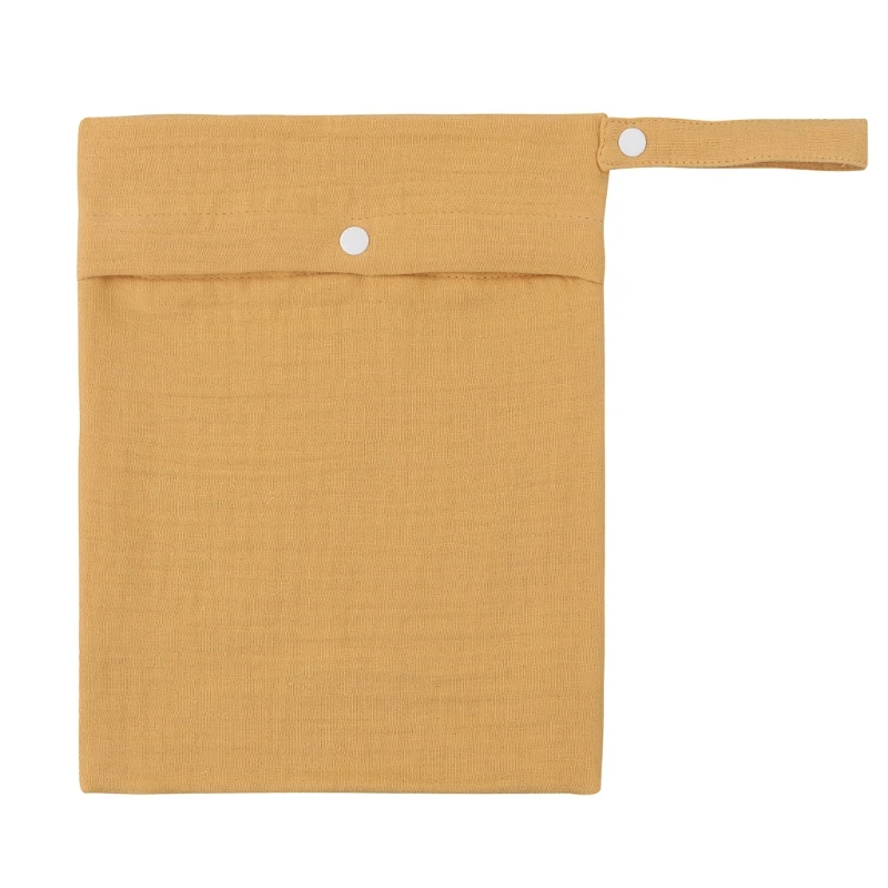 

Reusable Solid Color Travel Nappy Pouch Soft Cotton Diapper Organizer Multifunctional Portable Reusable Baby Diapper Bag