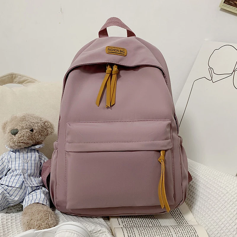 

Korean Women Nylon Backpacks Fashion All Match Literay Preppy Style Student School Bags for Teenager Girls Mochilas Para Mujer