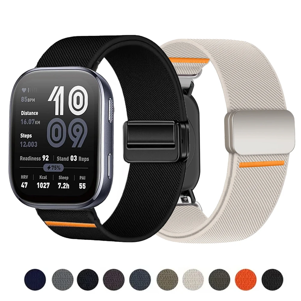 Фото Ремешки 20 мм 22 мм для Amazfit GTS 4 mini/3/GTR 4 Pro/3/2/balance/active 2, магнитный спортивный браслет для часов Correa Amazfit bip 6 Band №2