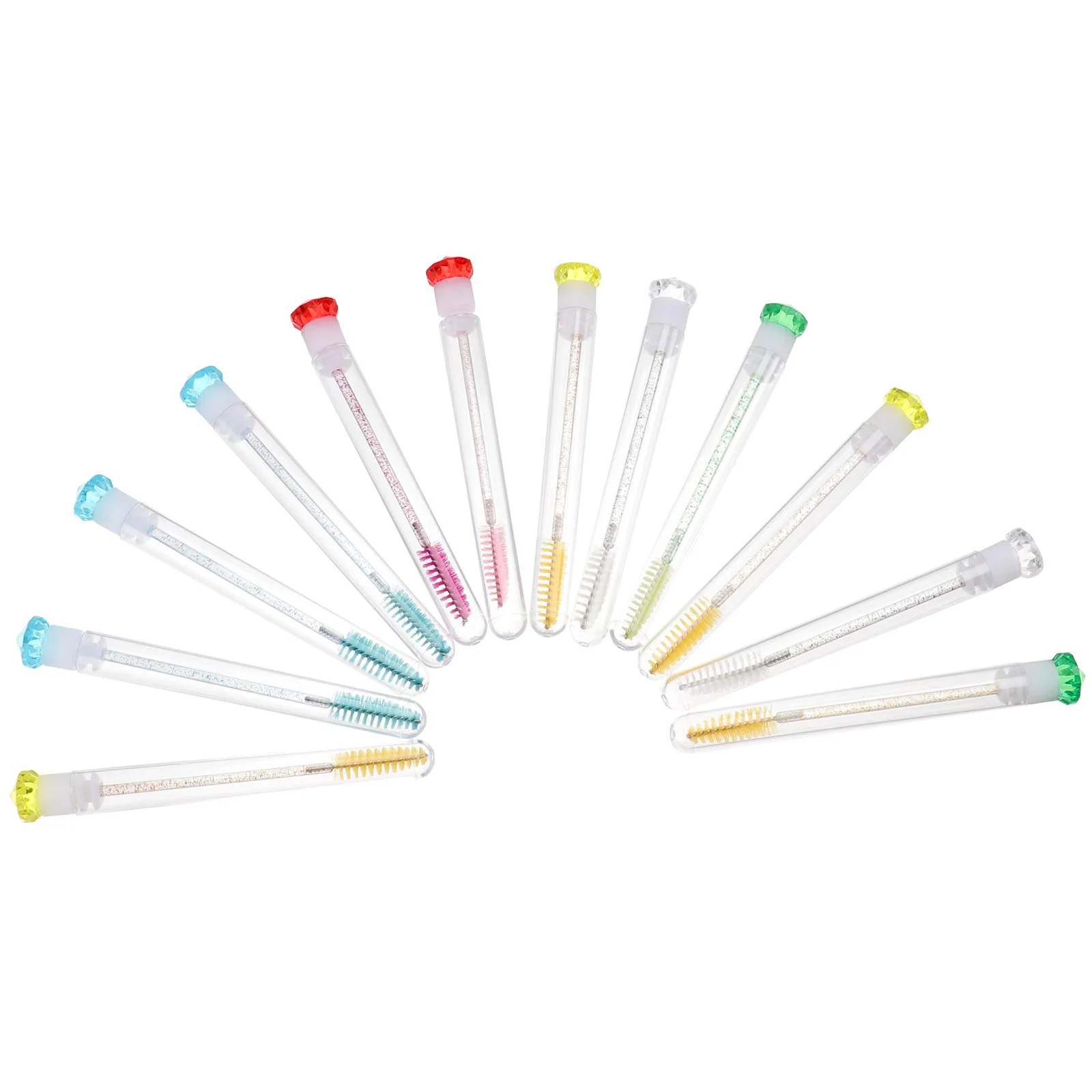 

Eyelash Tube Wand Mascara Brush Tubes Cream Lash Diy Stick Empty Makeup Brushes Clear Set Applicator Diamond Bottles Tool