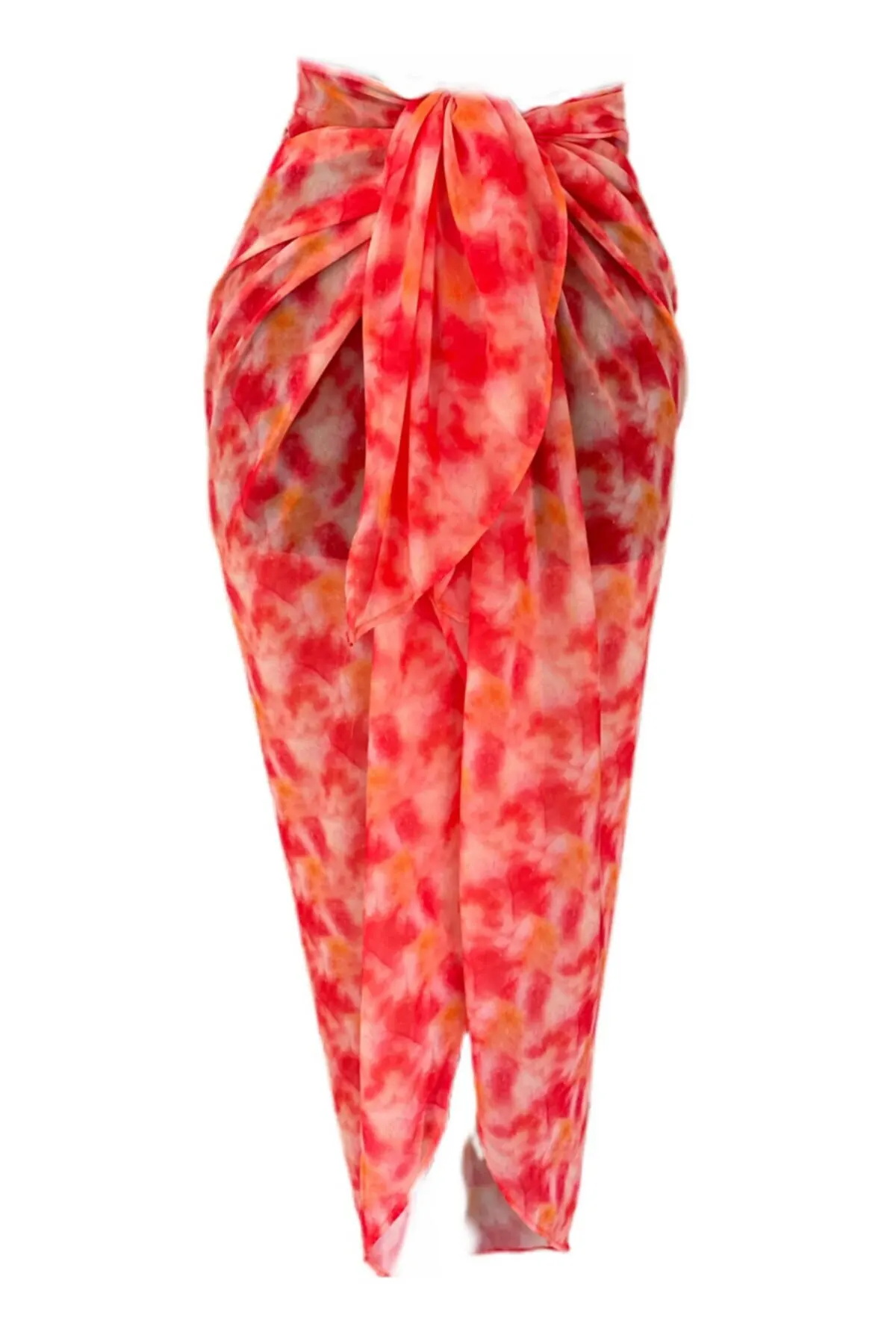 

Women's Pareo Red Sun Batik Pattern Swimwear Cover Dress Sexy Tunic Suit Beachwear Female Beach Bikini Cover