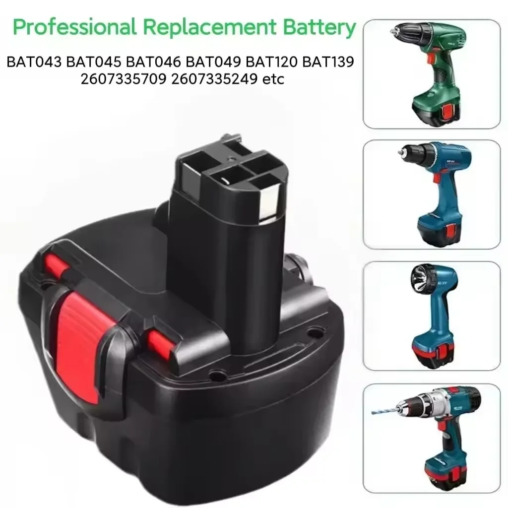 Фото 2025 Горячая аккумуляторная Ni-MH отвертка Bosch 12 В, 12 В, PSR, BAT043, BAT045, BAT046, BAT049, 2607335273, 2607335274 №1