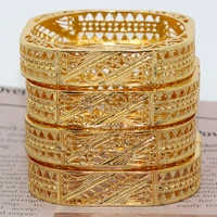 copper bracelet and bracelets for women 4 pieces dubai gold color muslim to middle east and arabic wedding jewelry