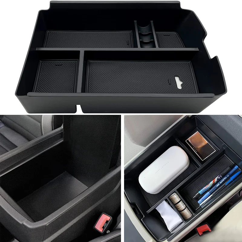 Car Armrest Box Storage Center Console Organizer Container Holder Box For Volkswagen VW Atlas Teramont 2017 - 2020 Accessories