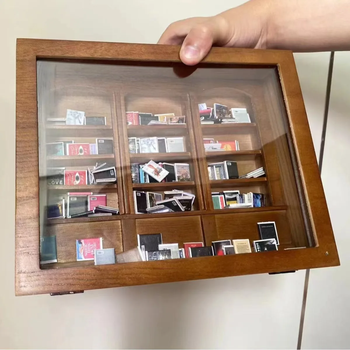 Книжная полка с защитой от тревоги деревянная книжная шкаф для демонстрации