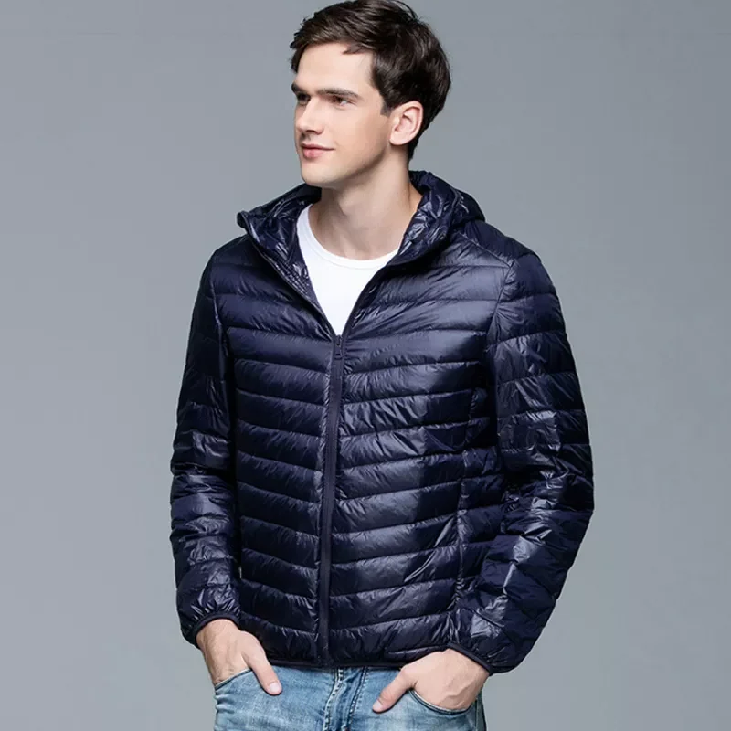 2022New Winter Coat Fashion Hooded White Duck Down Jackets Plus Size Ultralight Down Coat Portable Slim Down Parkas