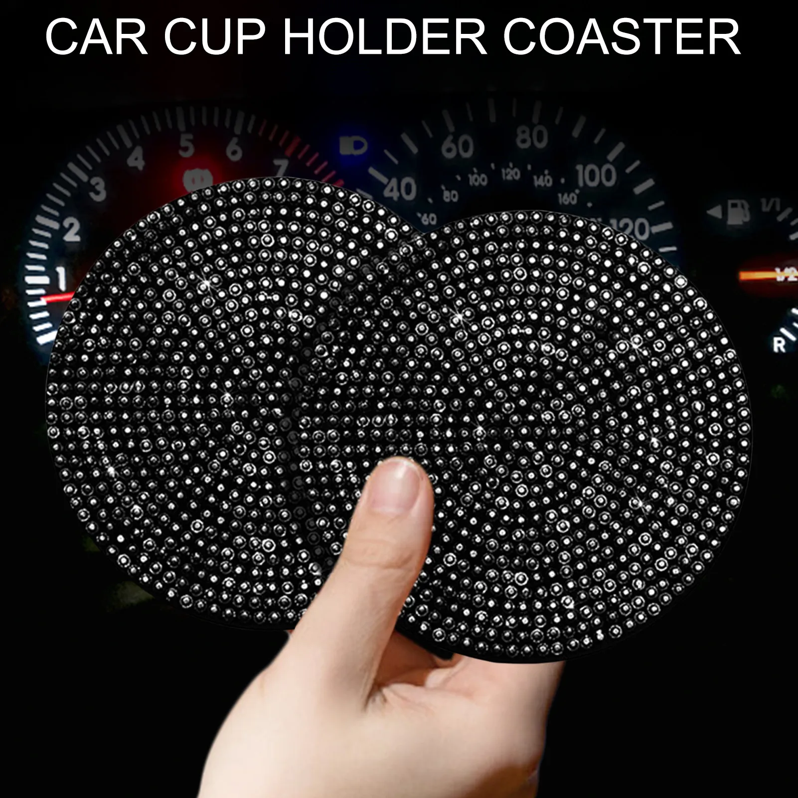 

2 шт., противоскользящий силиконовый коврик для подстаканника, в виде бриллианта