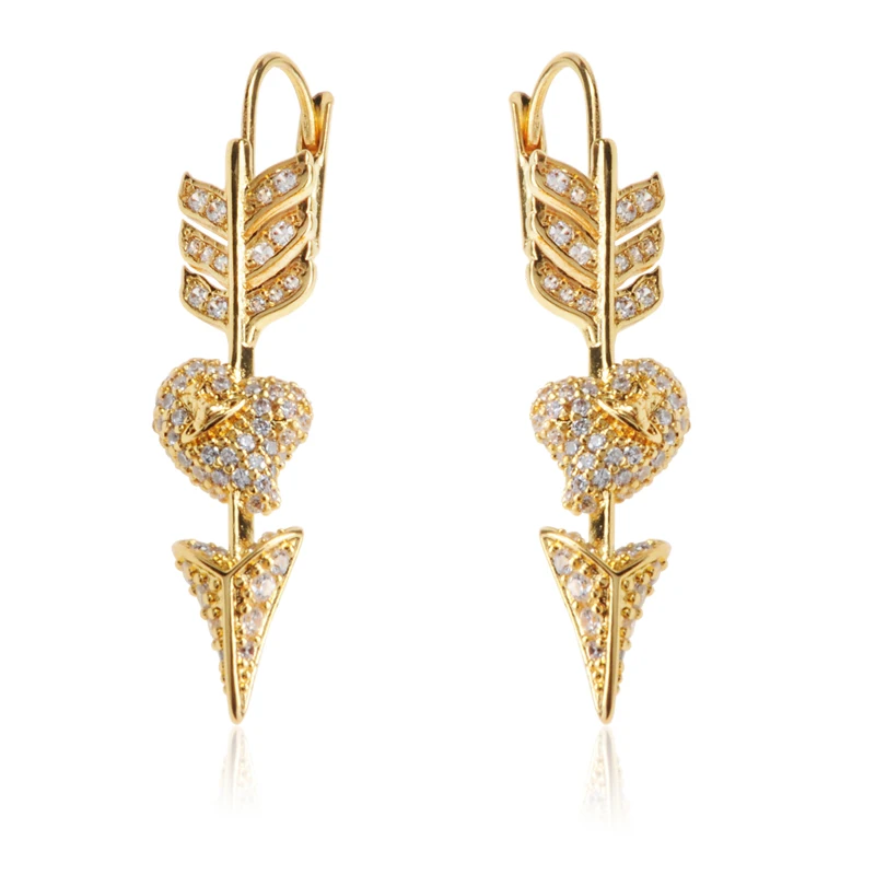

Vivienne West Queen Cupid Arrow Love Logo Saturn Earrings For Fashion Women Jewelry Punk Style Ins with the Same Couple Gift