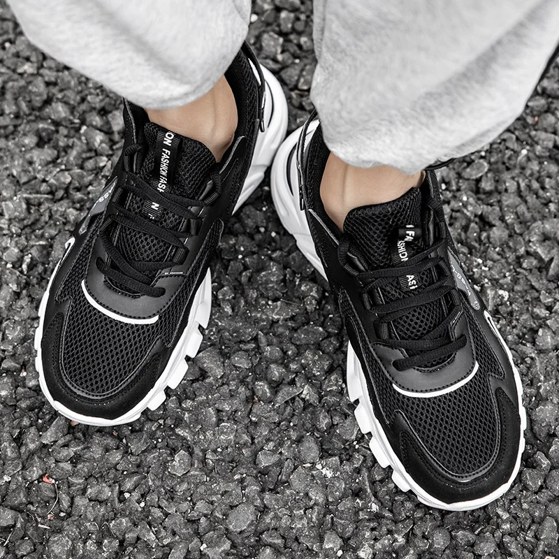 Men Running Shoes 2022 Spring Jogging Sneakers Mesh Male Athletic Footwear Outdoor Lace-up High Quality Breathable Fashion Shoe