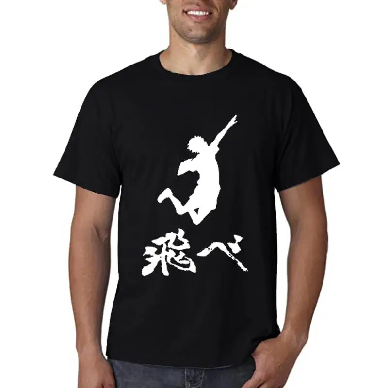 

Футболка Haikyuu с принтом аниме, модная повседневная креативная хлопковая рубашка в стиле Харадзюку, с принтом мухи карасуно, для мужчин и жен...