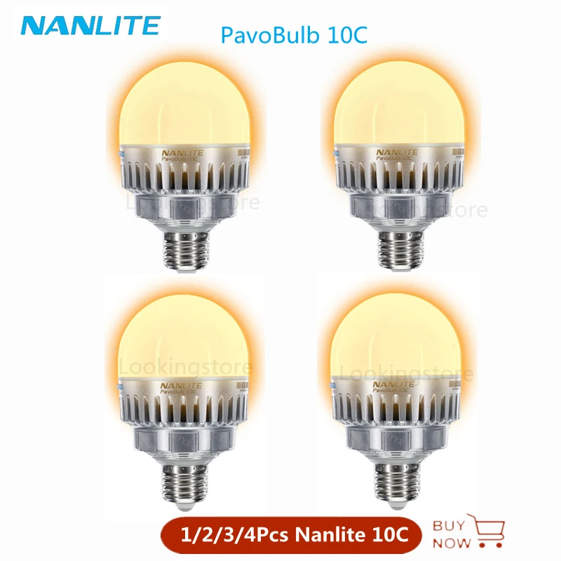 

1/2/3/4 шт. Nanlite PavoBulb 10C RGB светильник лампа 10 Вт Светодиодная лампа заполнясветильник для фотосъемки со спецэффектами для фотостудии