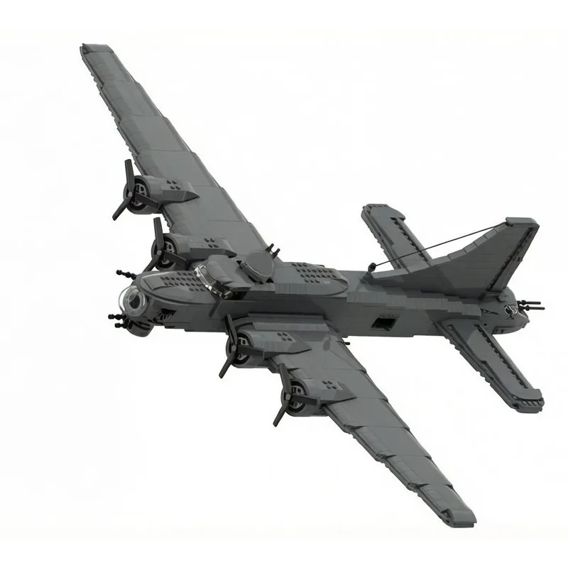 Фото Конструктор MOC-175060: Модель бомбардировщика ВВС B-17, 1604 детали, развивающая головоломка, подарок на День рождения, Рождество, Новый год №3