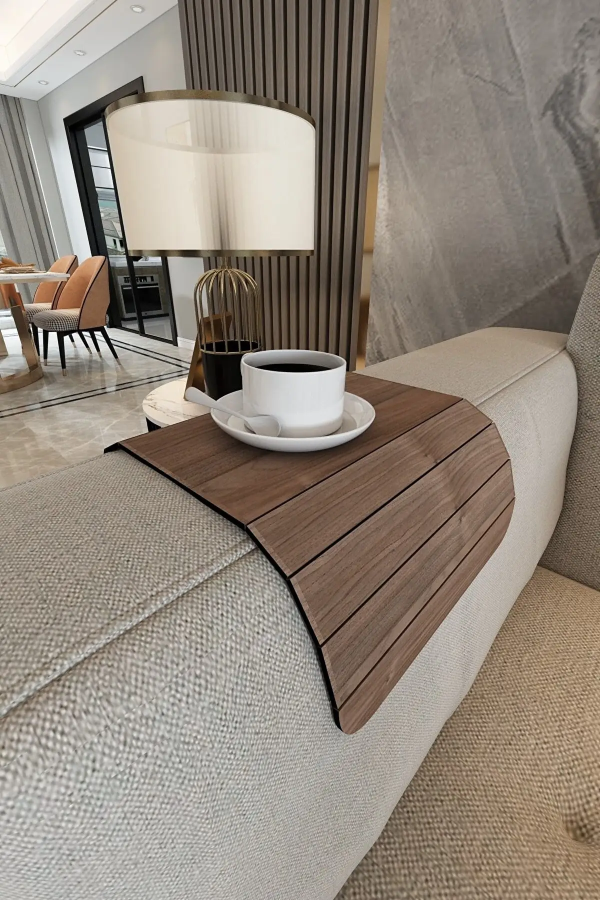 Ореховое сиденье боковой кофейный столик молитвенные шарики кокос 25x50 см Ortasabit 20