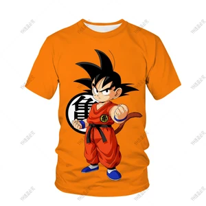 Imported 2023 New Dragon Ball Theme Top Fashion Cartoon Cartoon Cool Boy T-shirt Men's Cartoon 3D T-shirt Boy
