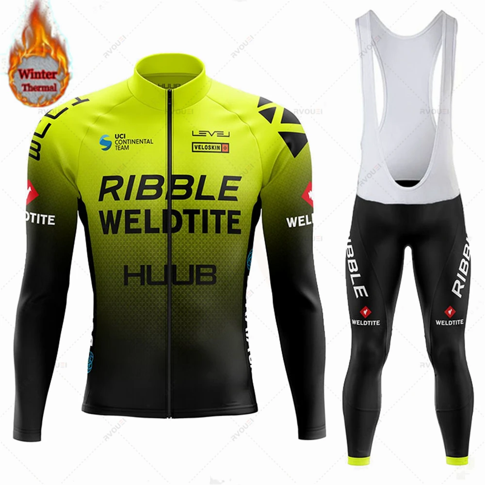 

2022 HUUB Pro Cycling Jersey Set Winter Fleece Mountian Bicycle Clothes Wear Ropa Ciclismo Racing Bike Clothing Maillot Ciclismo