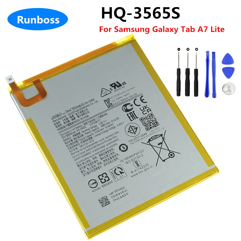 

Оригинальный телефон, 5100 мАч, высококачественный запасной аккумулятор для Samsung Galaxy Tab A7 Lite, батареи 4980/5100 мАч