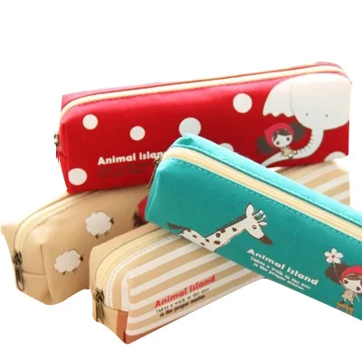 Тканевый чехол с милым слоном для карандашей школьные сумки медведем детей