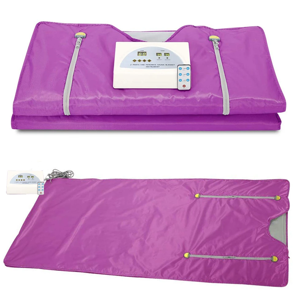 

110-220V Sauna Blanket, 2 Zone Digital Oxford Upgraded Version Zipper Type Weight Loss Detox Therapy Anti Ageing Beauty Machine