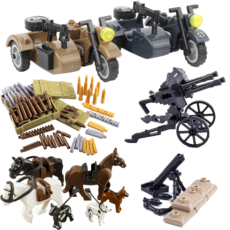 Конструктор MOC WW2 военное немецкое оружие конструктор цилиндрические животные