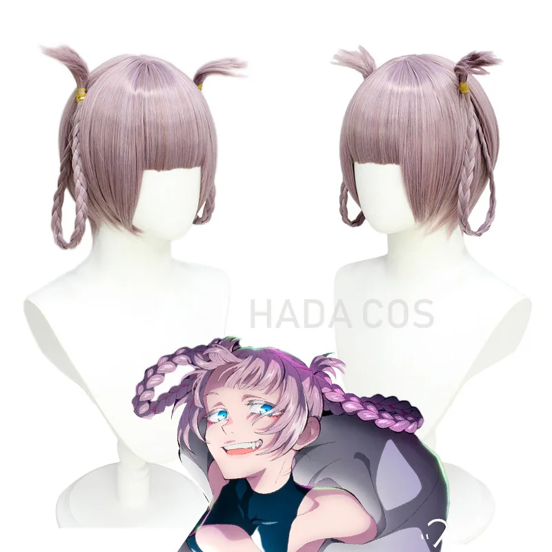 

Парик для косплея Yofukashi No Uta Nanakusa Nazuna из аниме «звонок ночи», косплей вампира, готический твист, темно-розовый парик на Хэллоуин