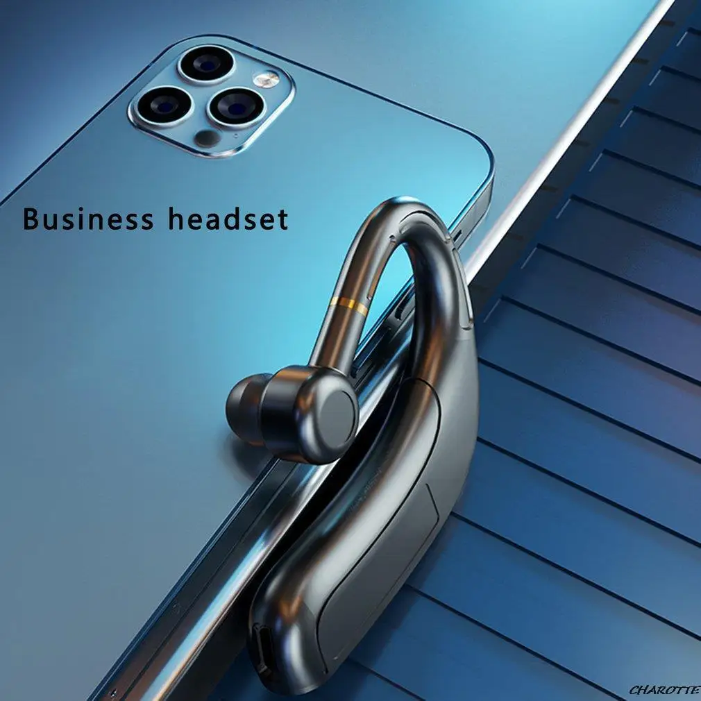 

HX106 Wireless Headphone Ear Hook Business Single Ear Earphone Bluetooth-compatible 5.0 Capacity Headset with Mic