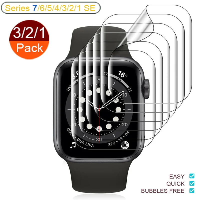 

Soft Hydrogel Full Screen Protector Film For Apple Watch 7 6 SE 5 40MM 44MM 45MM Not Glass for iWatch 4 3 2 1 38MM 41MM 42MM