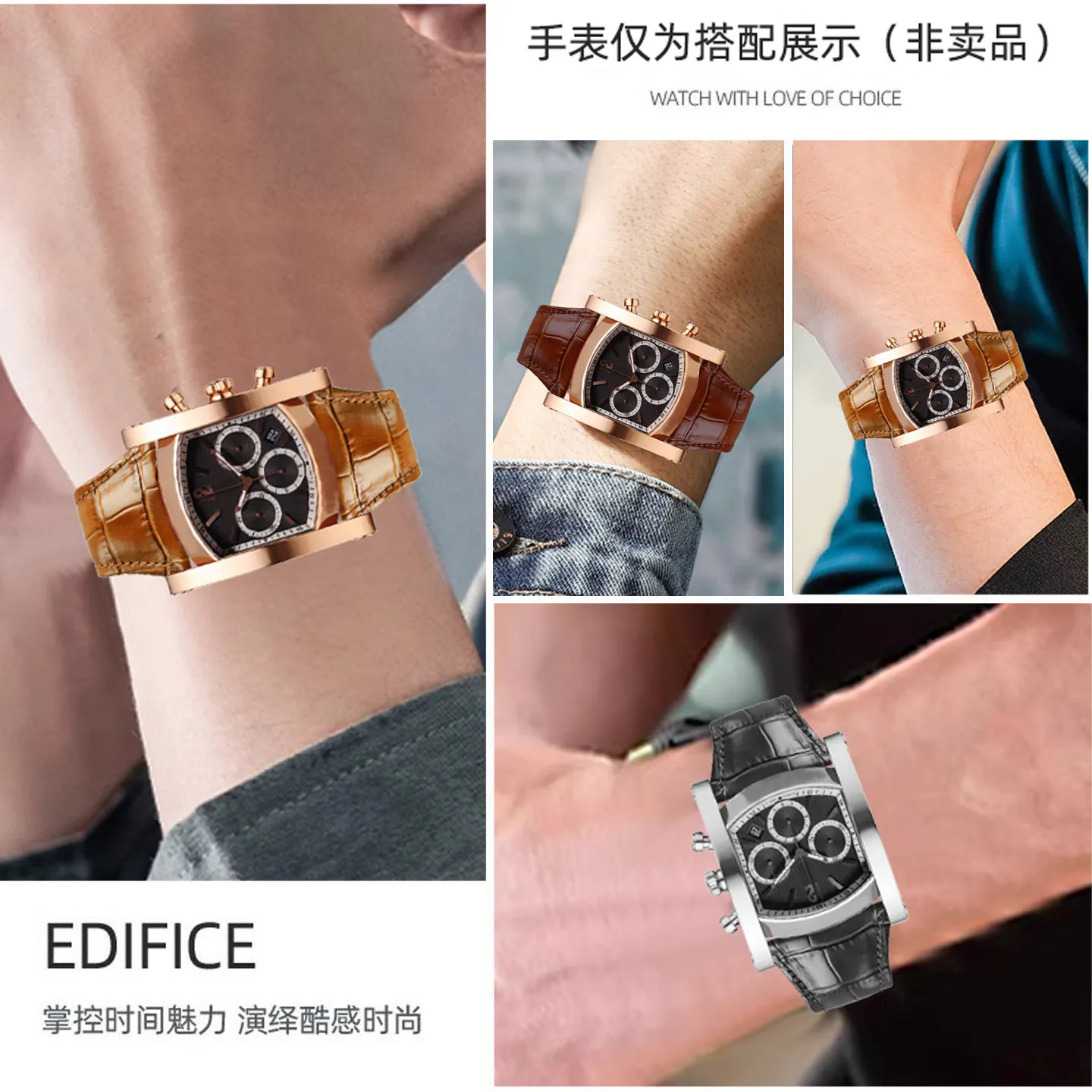 Фото Подходит для замены ремешка часов Bulgari ASSIOMA Series AA48C13GLDCH, ремешок из кожи аллигатора. №4