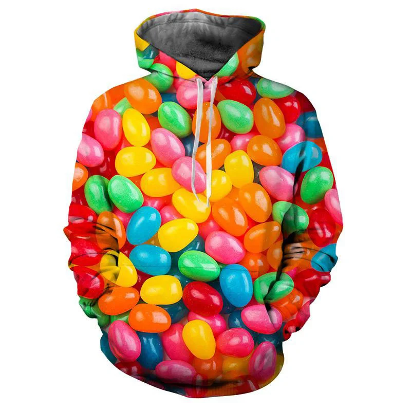 Funny Colorful Candy 3D Printed Men's Hoodie