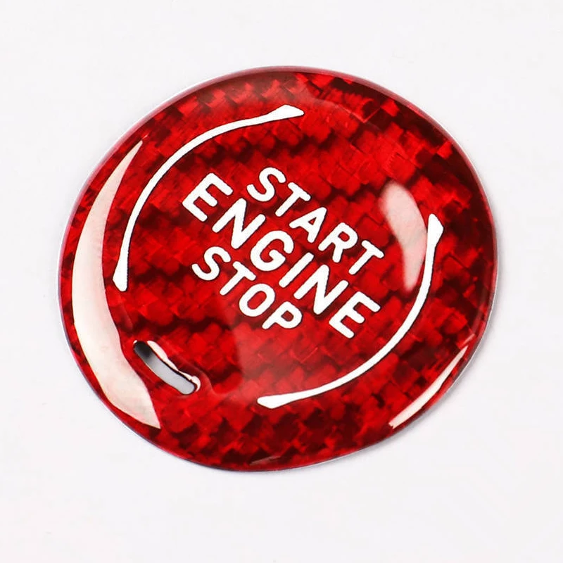 

Внутренняя Передняя красная накладка кнопки запуска двигателя из углеродного волокна для Chevrolet Corvette C8 2022 2021 2020