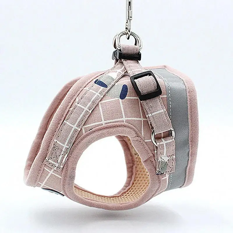 Нагрудный ремень для кошек мягкий регулируемый без тяги дышащая сетка погоды